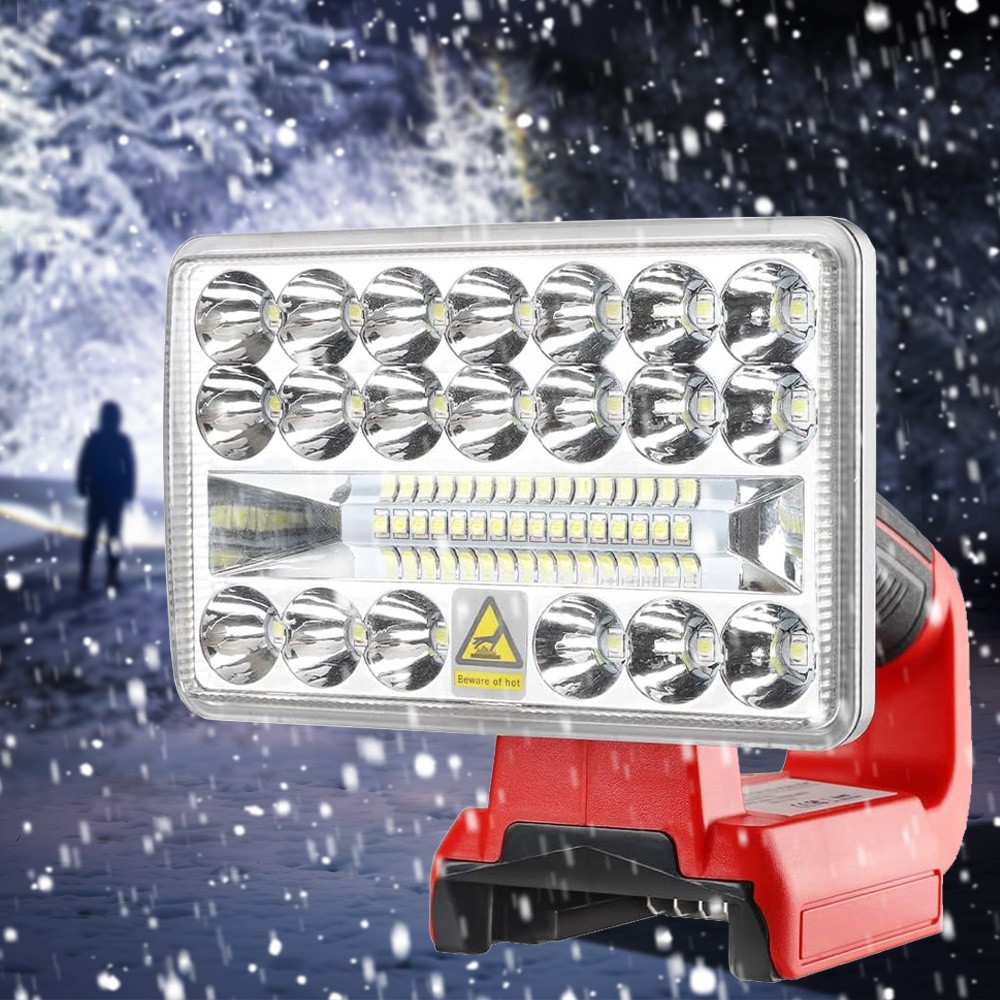 Cordless LED Work Light for Milwaukee 18v Battery 18W 2000LM LED Torch Wide Beam