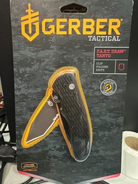Gerber Tactical Fast Draw Tanto Clip Folding Knife-New in Packaging