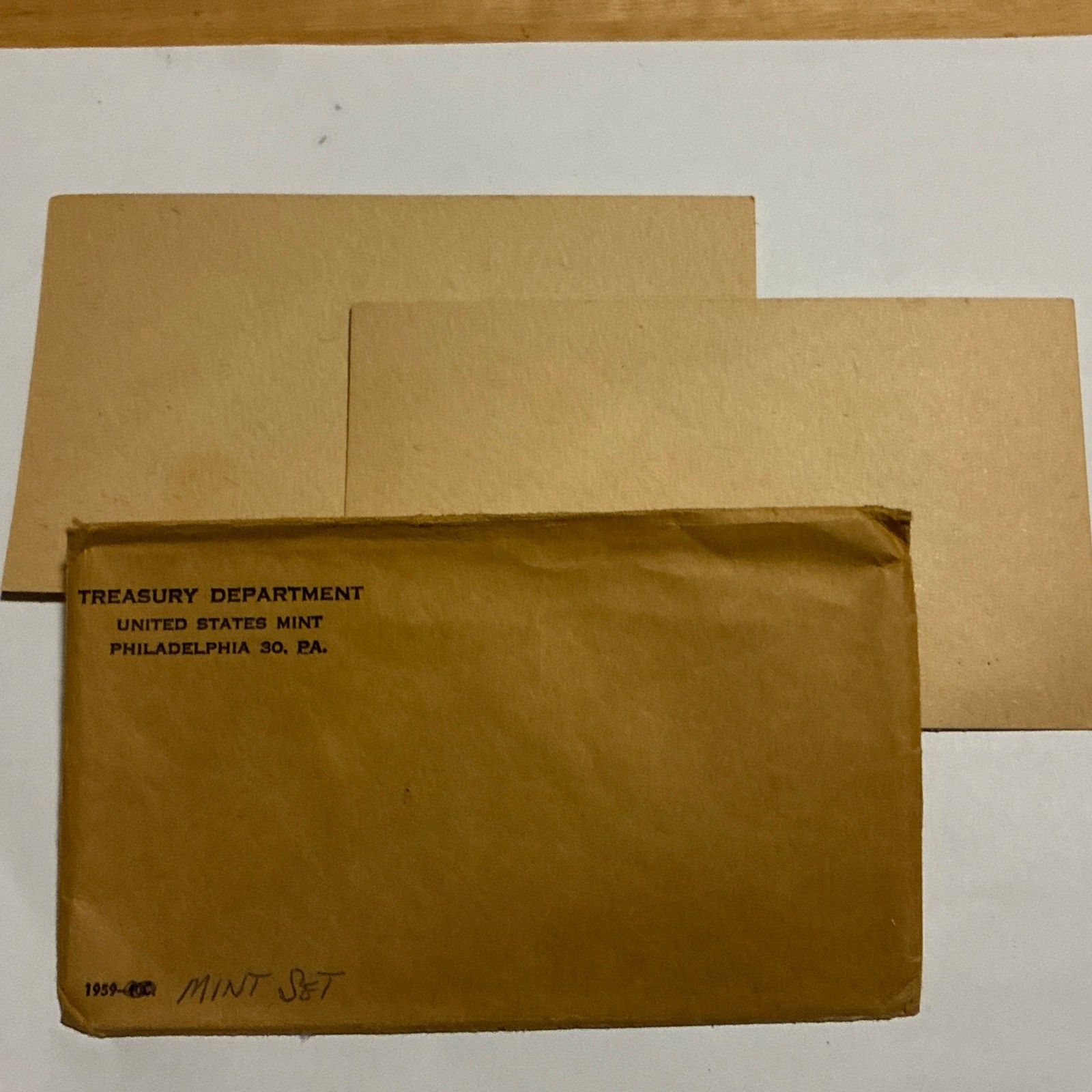 1959 US Mint Uncirculated Set ENVELOPE - REPLACEMENT ENVELOPE - NO COINS