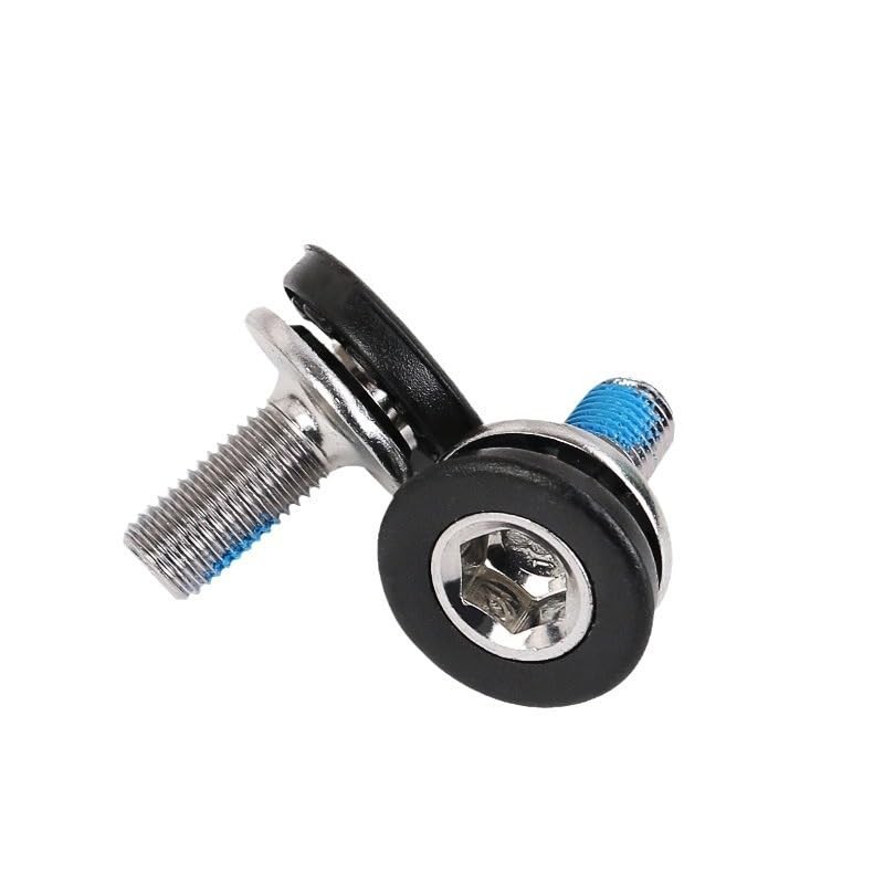 2PCS Bike 8mm Hex Crank Arm Fixing Bolts Screws with Caps - Capless M8, black