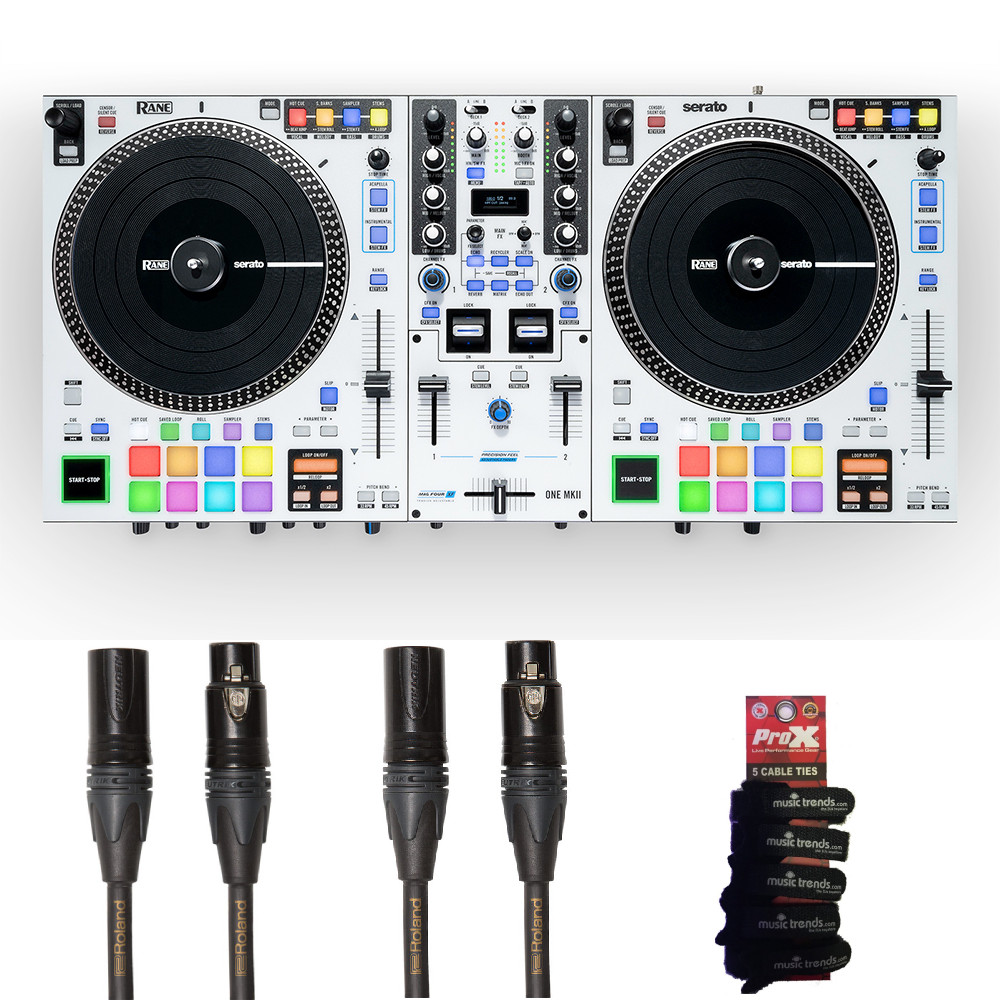 RANE ONE MKII White Motorized DJ controller + XLRs