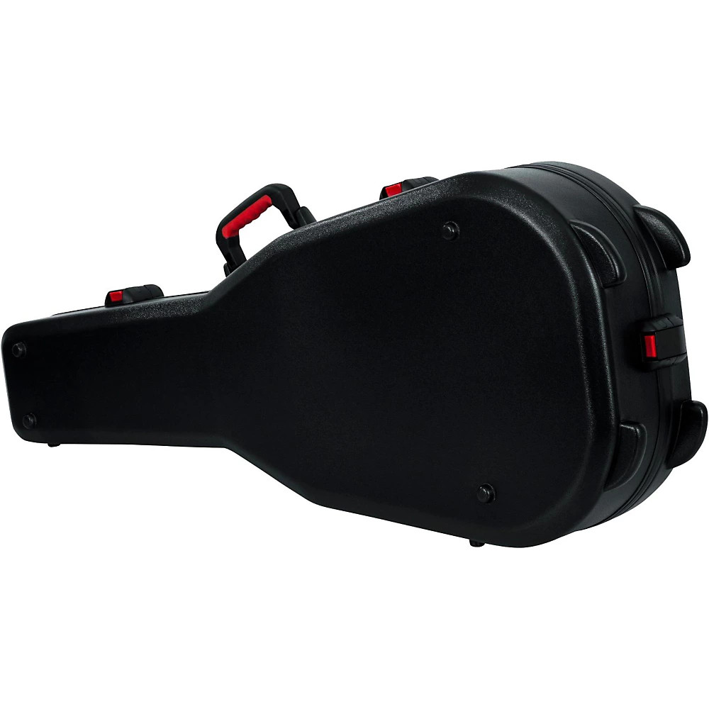 Gator TSA ATA Molded Acoustic Guitar Case Black Black