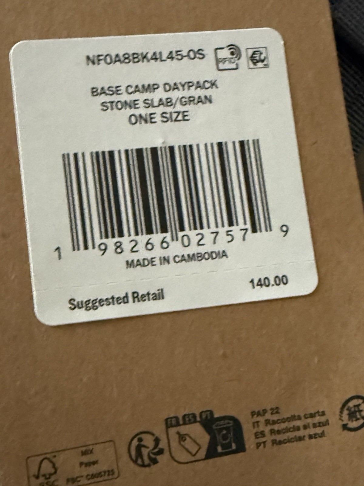 The North Face Base Camp Daypack - Stone Slab/Granite Grey