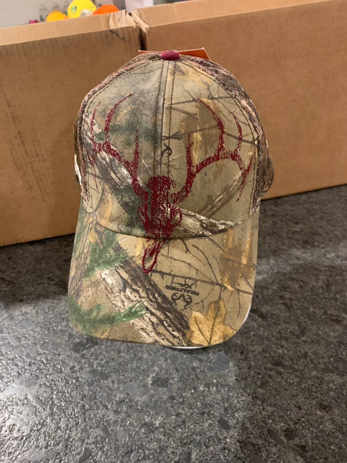 Field & Stream Ox Blood Mesh Back Camo Hat Women's REALTREE XTRA OSFM OSFA NEW!!