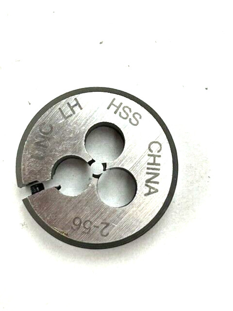 2-56 x 13/16" OD LEFT HAND HIGH SPEED STEEL Round Adjustable Die UNC