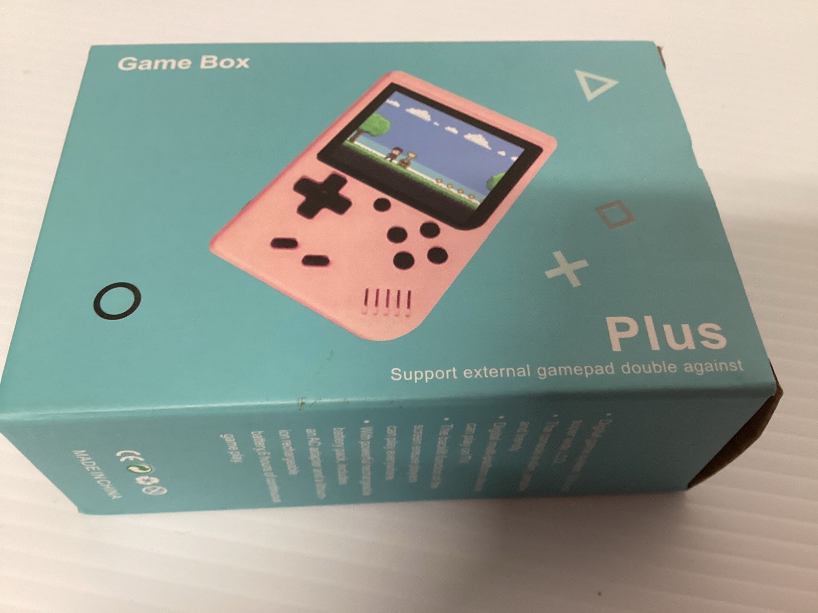 Game Box Plus- Hand Held Game System, Rechargeable Battery, Gray Brand New