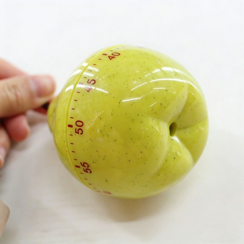 Accurate 60Minute Pear Shaped Timer Mechanical Operation Kitchen Reminder