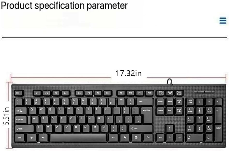Large Print Keyboard, USB Wired Computer Keyboard with Retro Keycaps, Numeric...