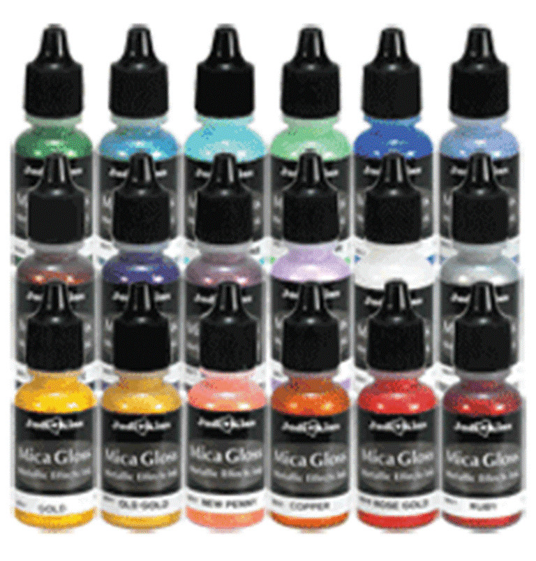Judikins Mica Gloss - Metallic Effects Ink 14ml Bottles - Choice of Color