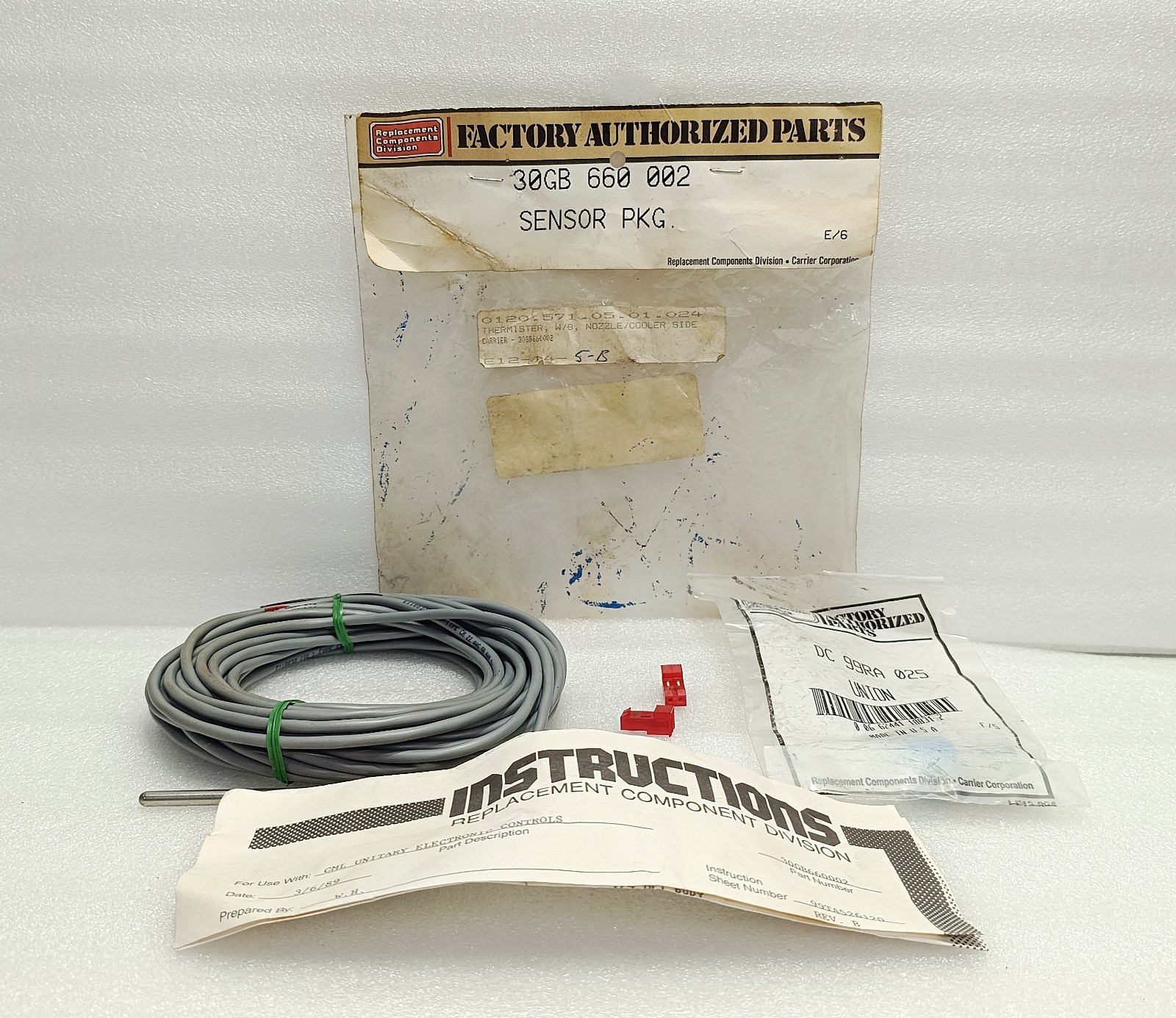 CARRIER 30GB660002 THERMISTOR TEMPERATURE SENSOR NOZZLE COOLER SIDE NEW SURPLUS