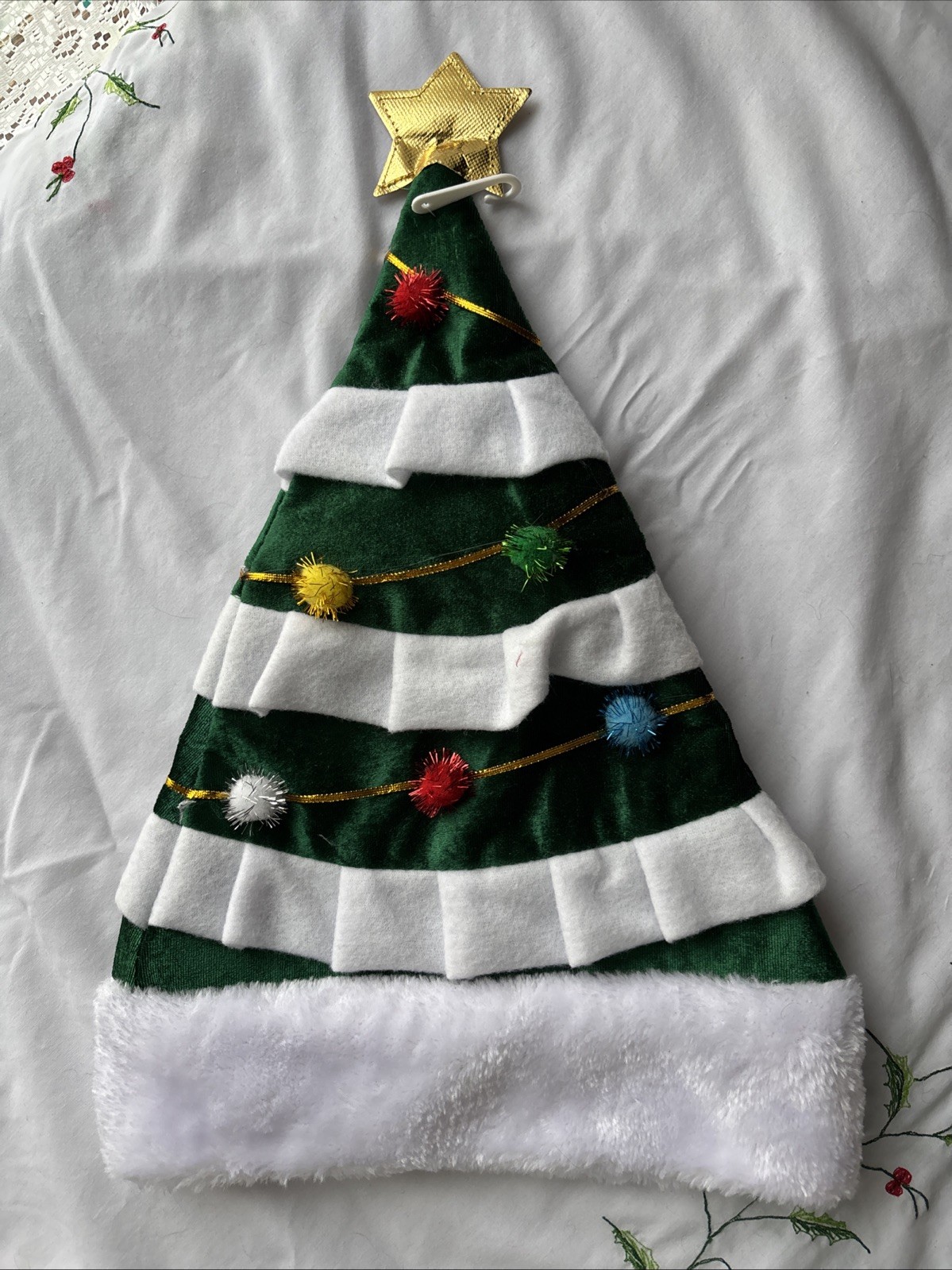 Festive Christmas Tree Hat One Size fits Most Adults NEW