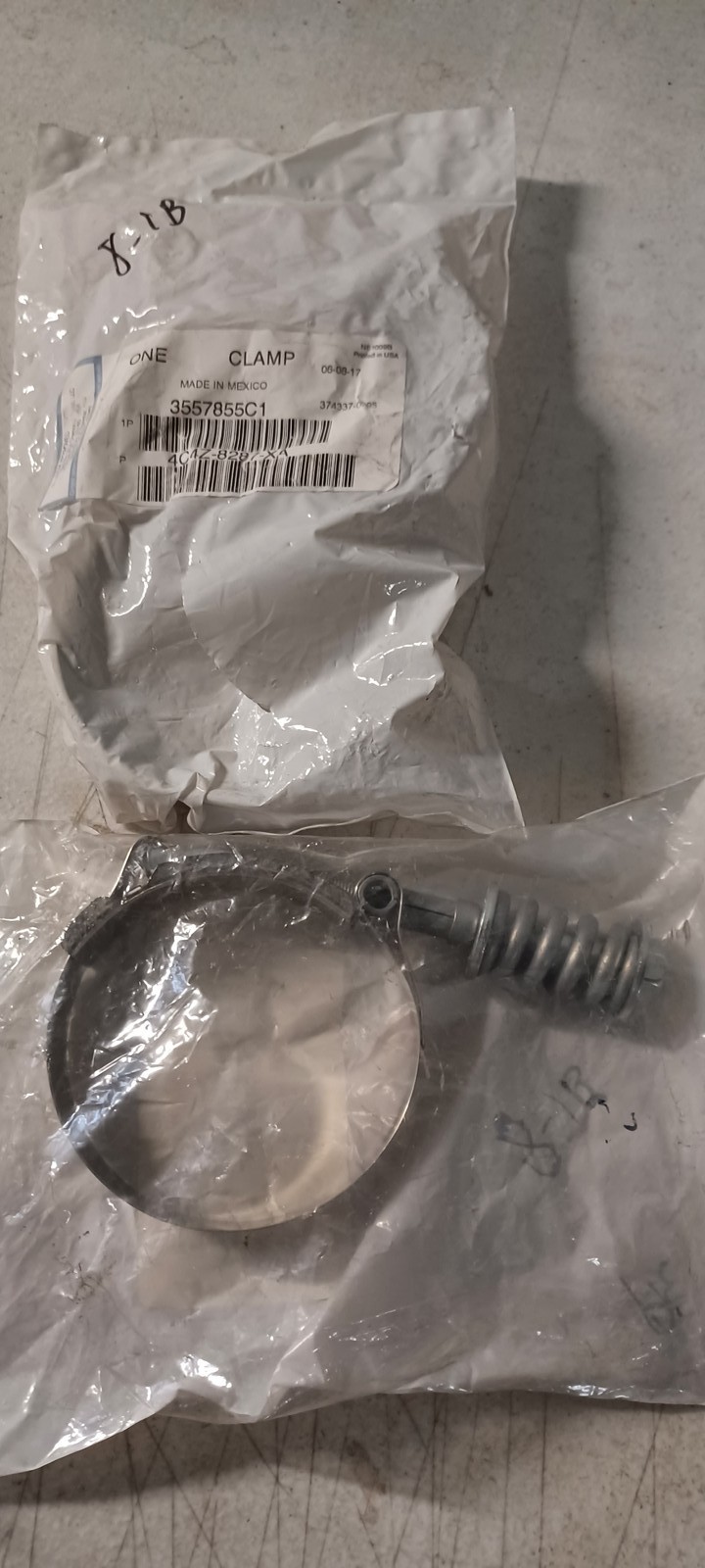 OEM - T BOLT SPRING LOADED CLAMP, HEAT EXCHANGER, 4C4Z-8287-XA (PACK OF 2)