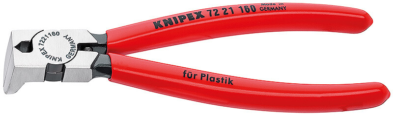 Knipex 7221160 Diagonal Cutter For Plastics Plastic Coated 6 1/4 In