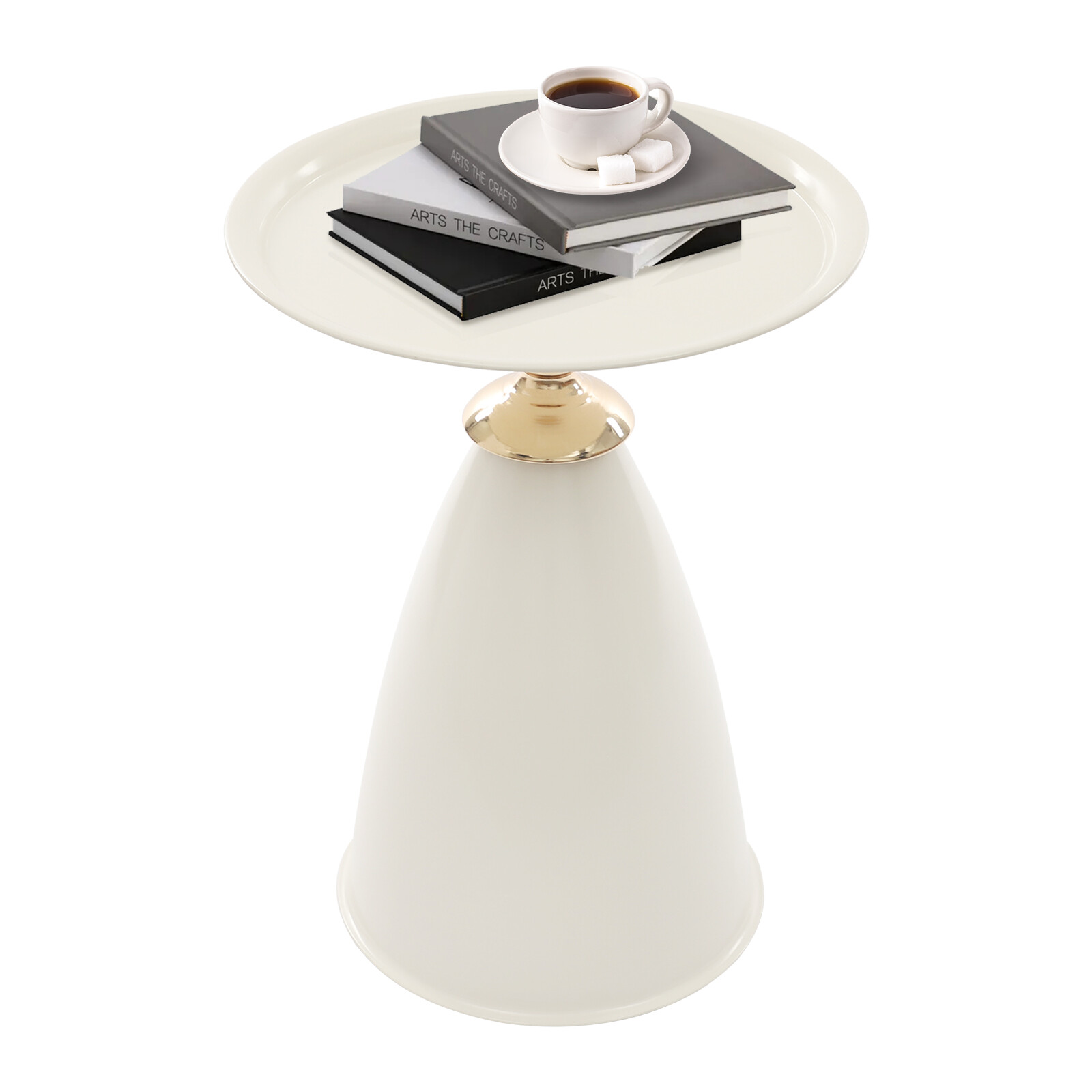 Small Round Side Table 55cm Side Table for Small Spaces Modern Couch End Table