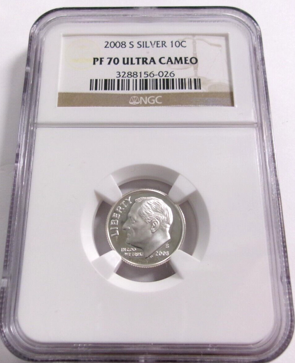 2008 S Roosevelt Silver Dime Proof NGC PF70