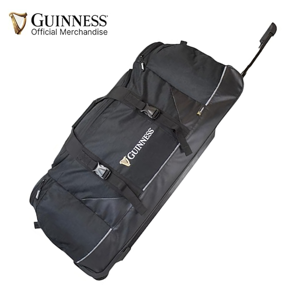 Guinness Large Wheeled Holdall 80cm – Official Durable 3-Wheeled Travel Bag