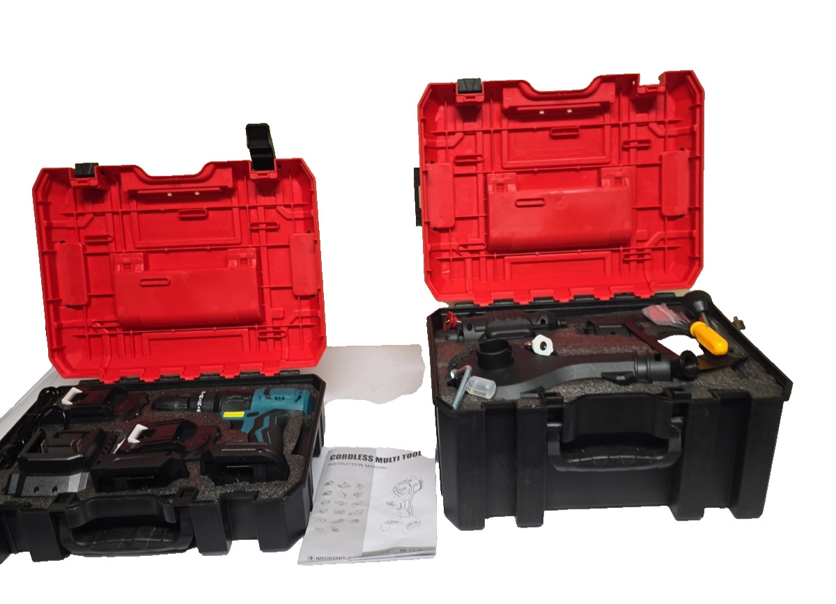 SELFIE CAT 10-in-1 20V Max Cordless Power Tool Combo Kit Drill Saw 2 Batteries