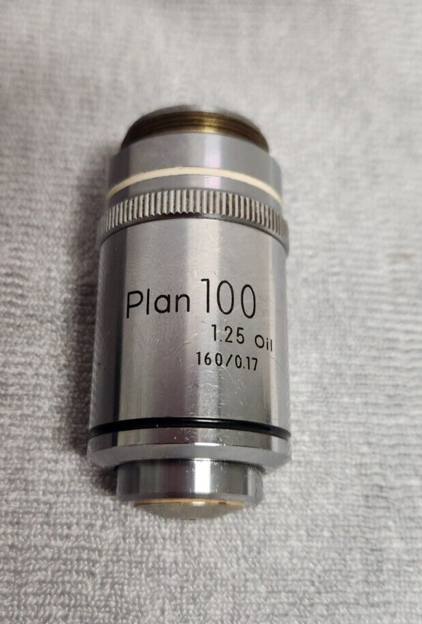 Nikon Plan 100, 1.25 oil, 160 / 0.17 Microscope Objective Lens FREE SHIP!