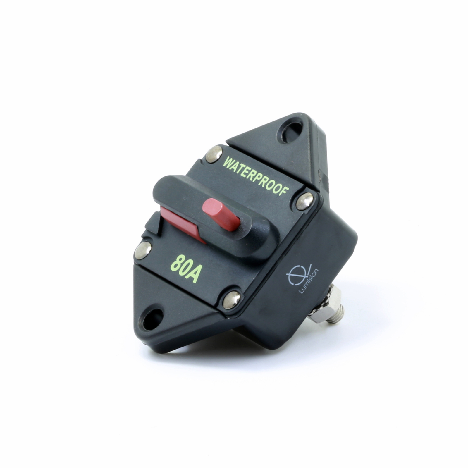 Lumision Waterproof DC Circuit Breaker Panel Mount Resettable 12-48VDC 80A