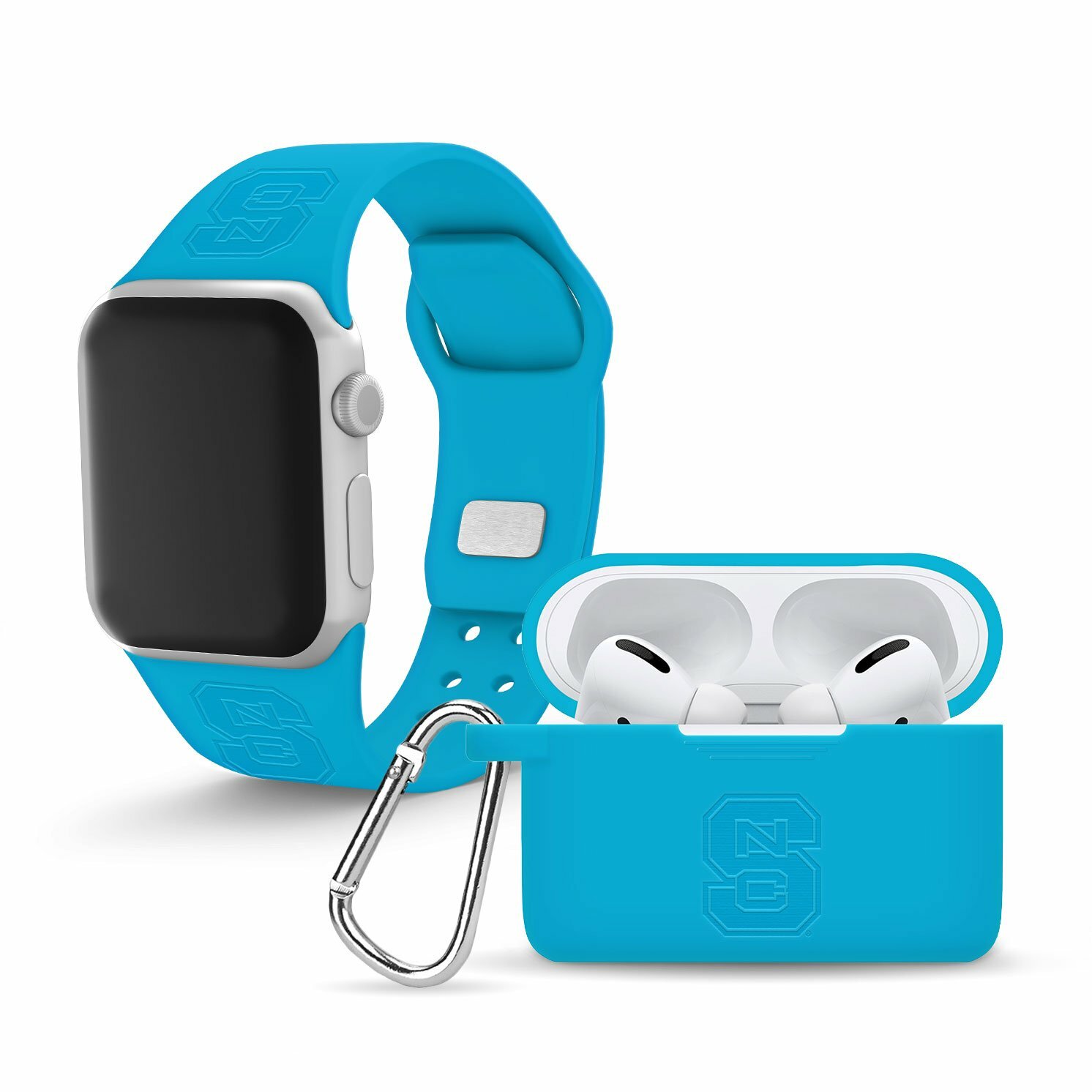 Affinity Bands North Carolina State Wolfpack Engraved Neon Apple Pro Combo Packa
