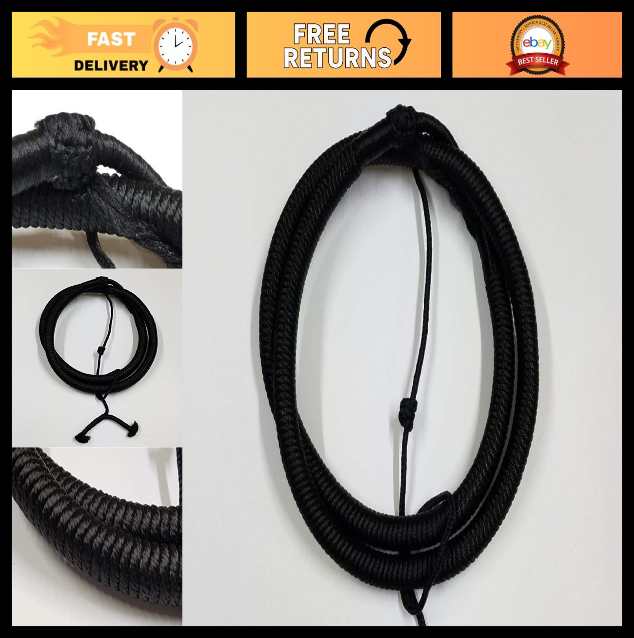 Arab Aqel Rope Headband, Black Keffiyeh/Shemagh Wrap, Stylish Arabic Egal Access