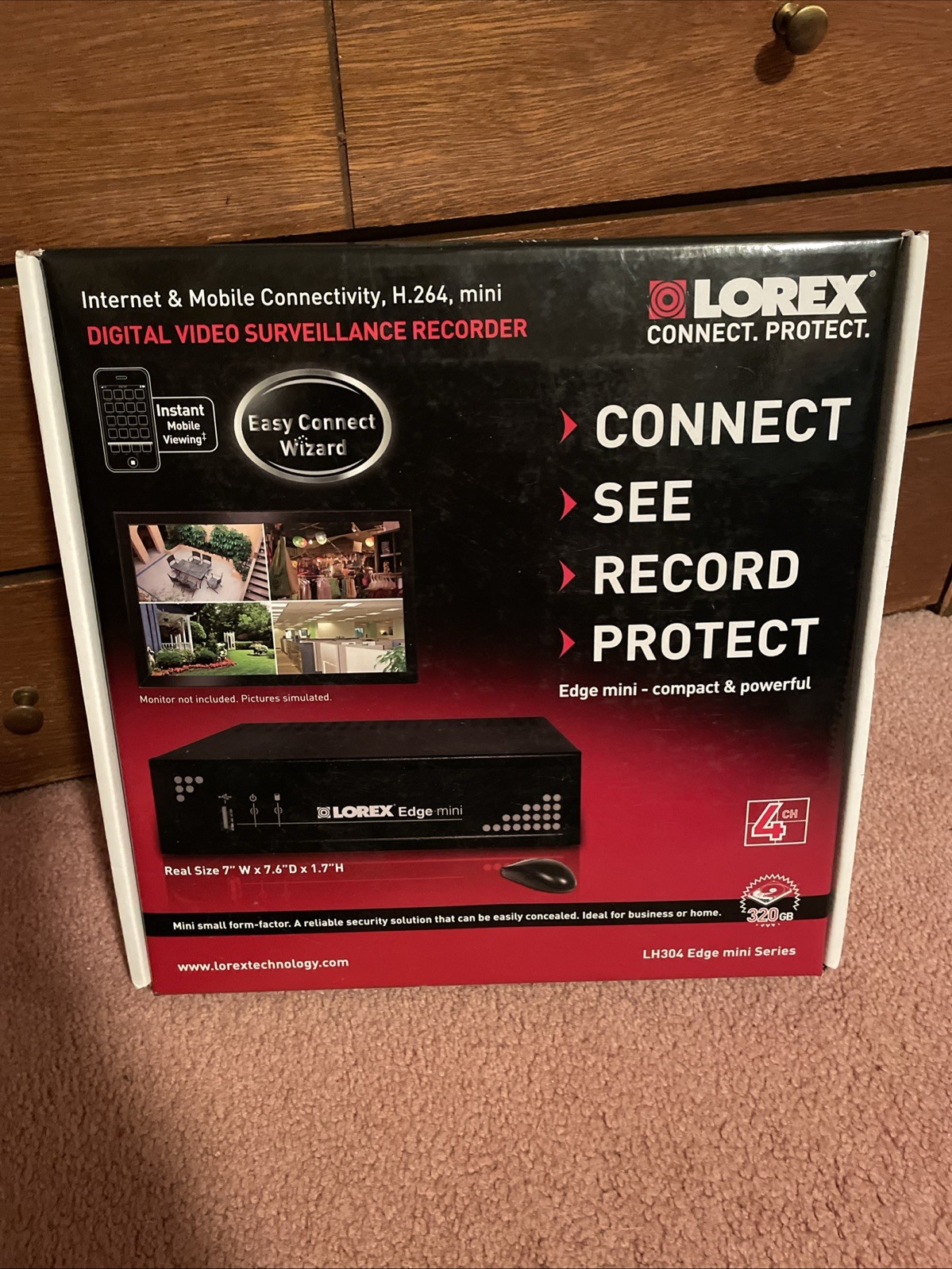 Lovex Digital Video Surveillance Recorder, 4 CH, Instant Mobile Viewing, 320GB