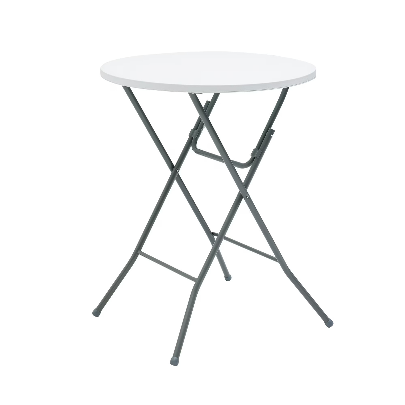 Mainstays 31" Round High-Top Cocktail Folding Table, White 31" x 40" H