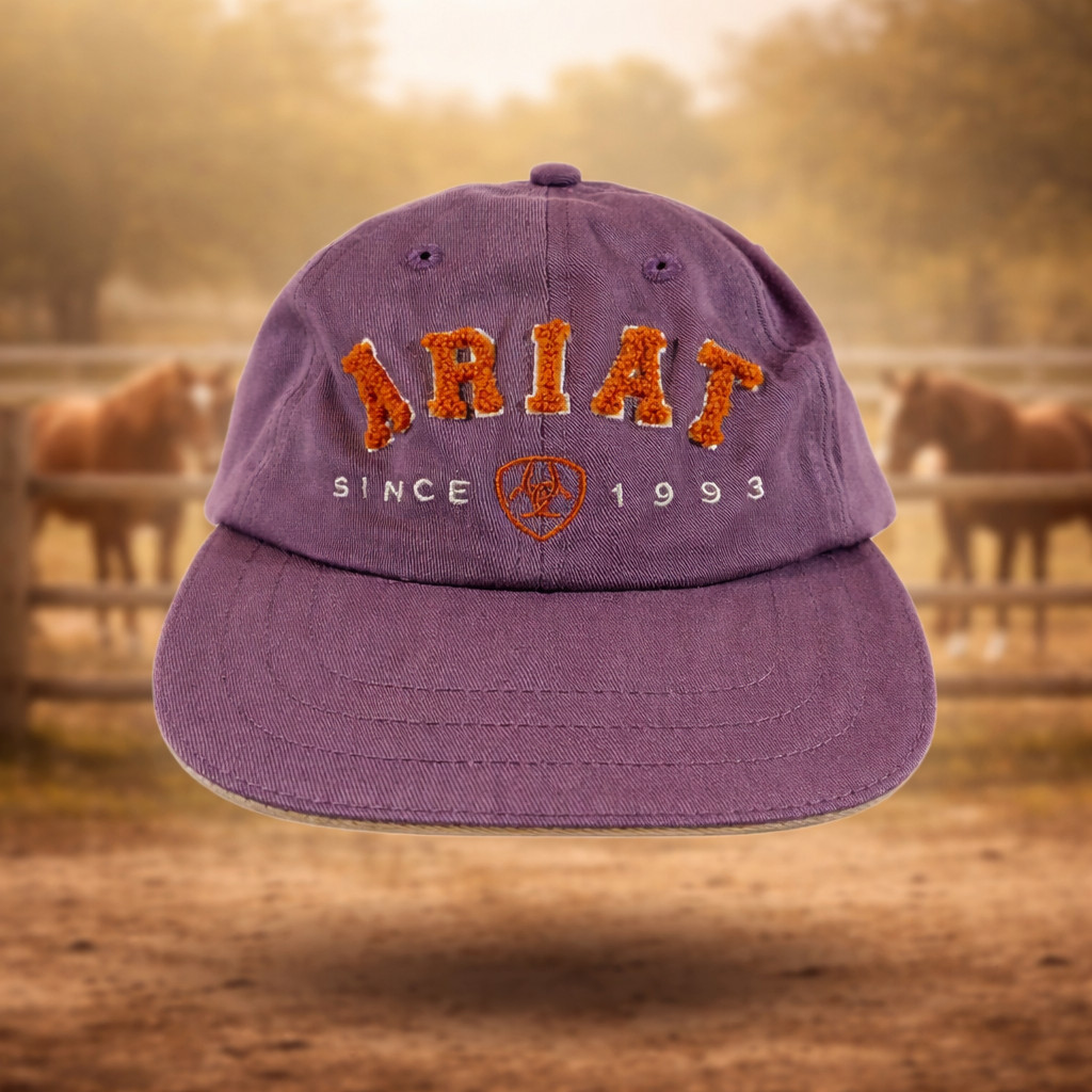 ARIAT Logo Since 1993 Ball Cap O.S. Adjustable Plum color Women Horse Equestrian