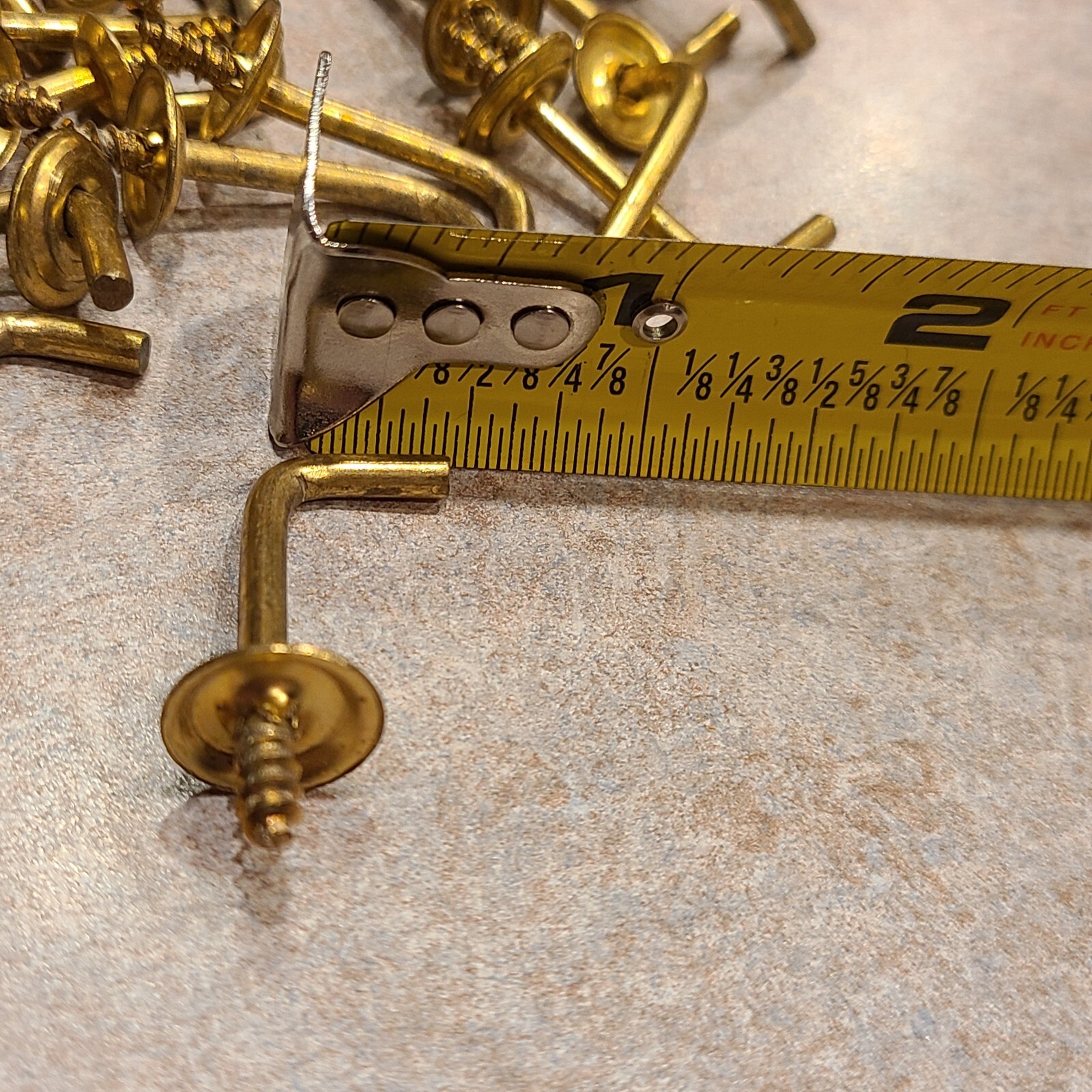 Lot 50 Brass 1" Shoulder Hooks