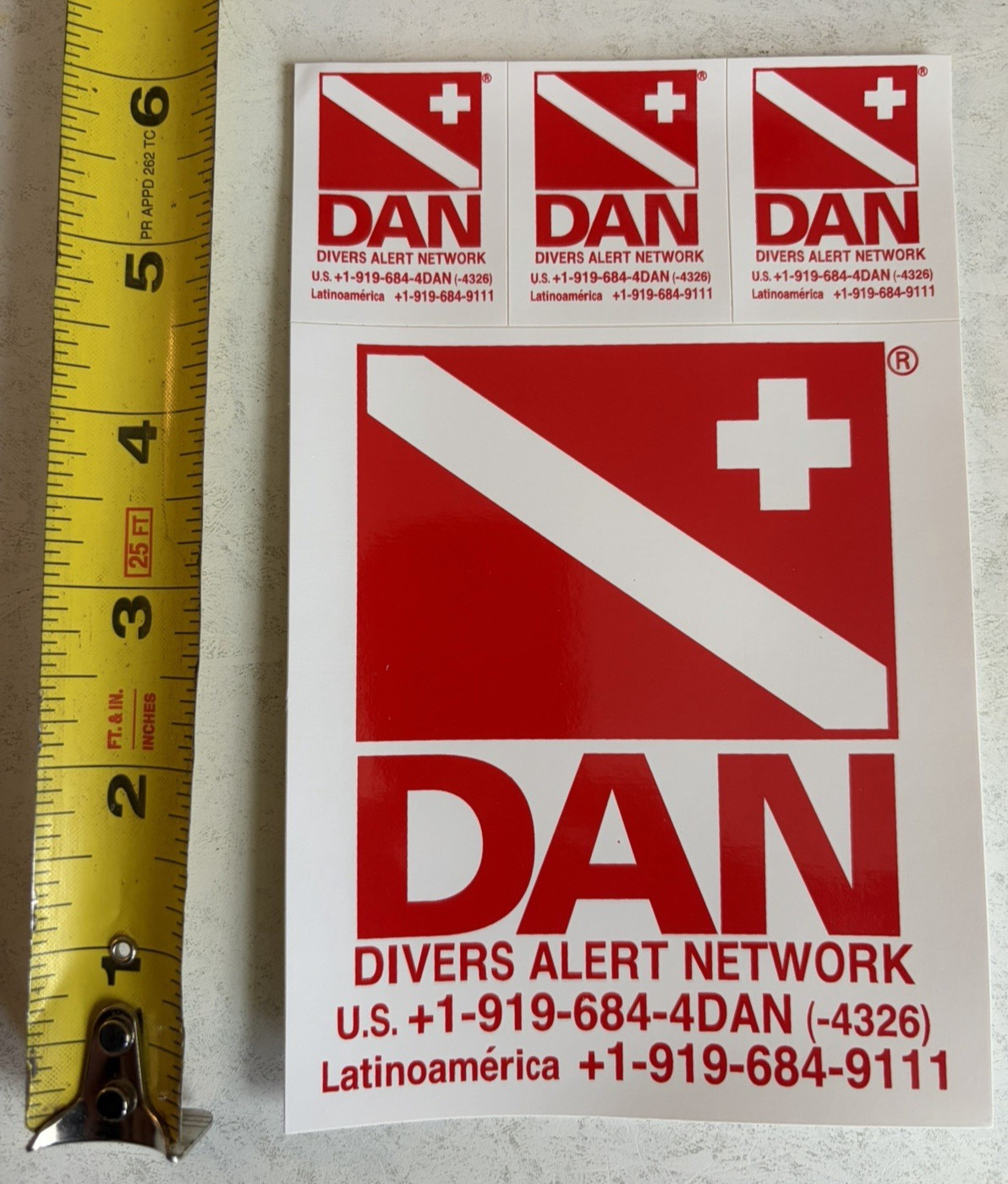 DAN Divers Alert Network Stickers-4 Total