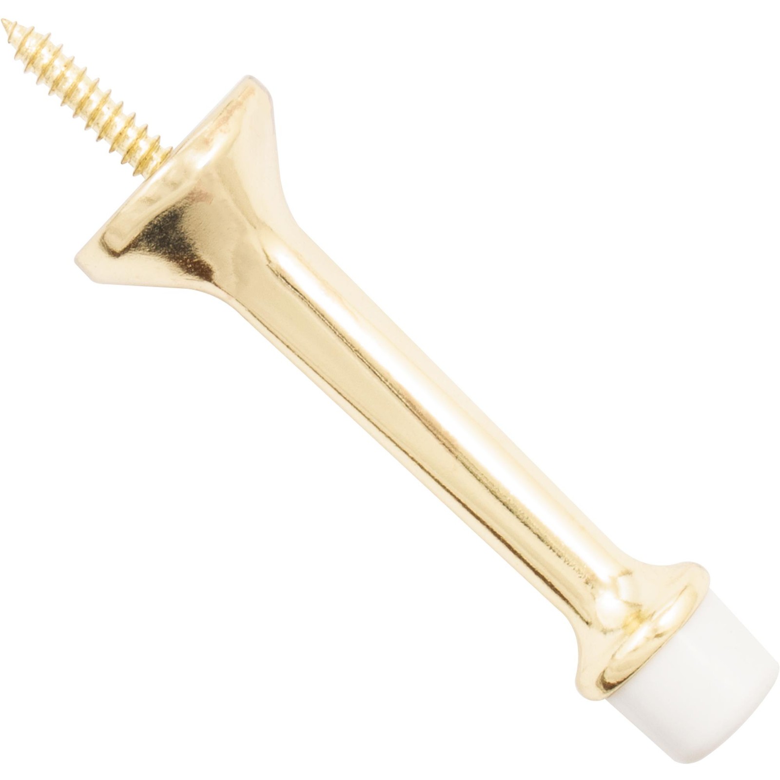 Heavy-Duty Solid Door Stop, 3 Inches, Polished Brass by Stone Harbor Hardware
