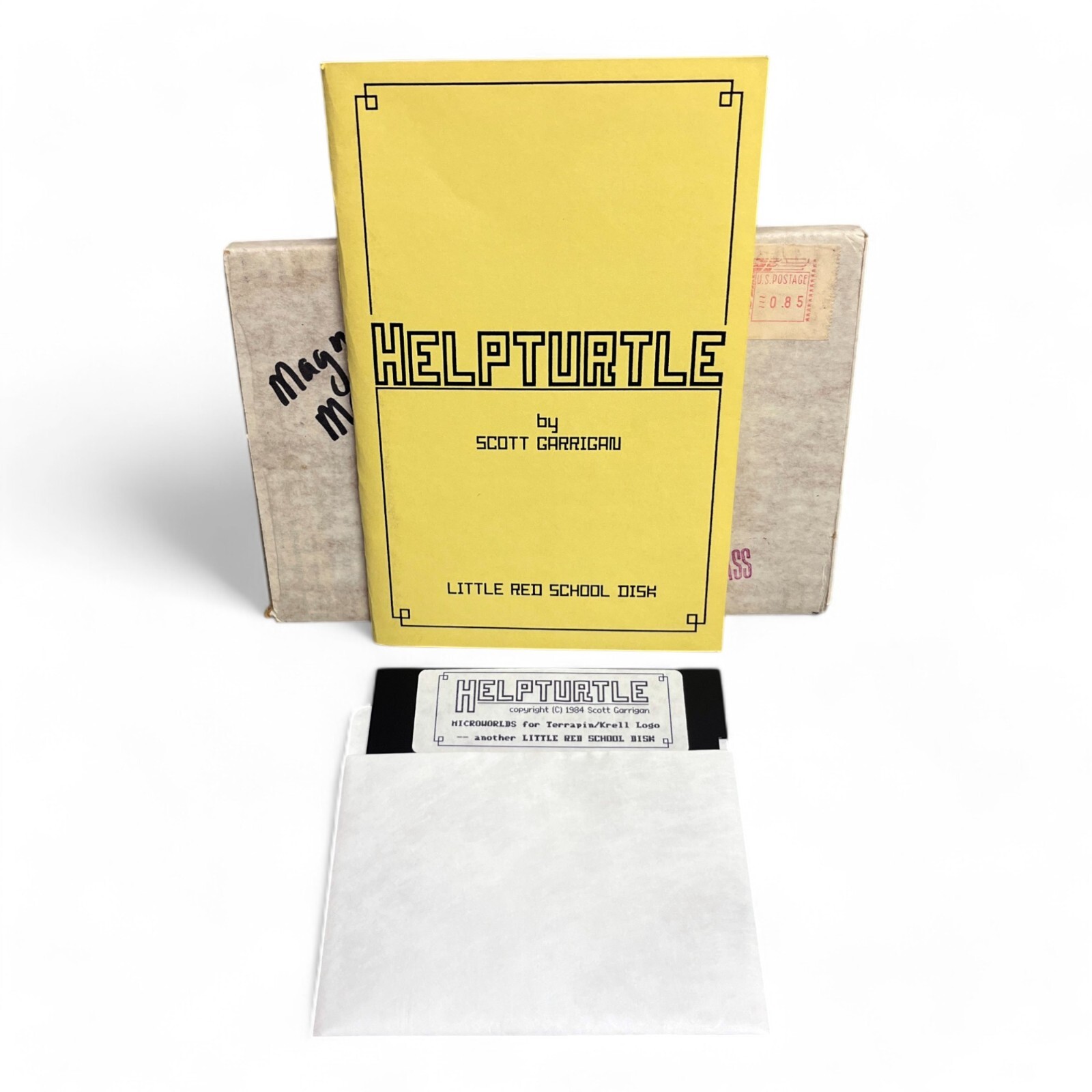 1984 HELPTURTLE Apple II 5.25 Floppy Little Red School Disk COMPLETE RARE