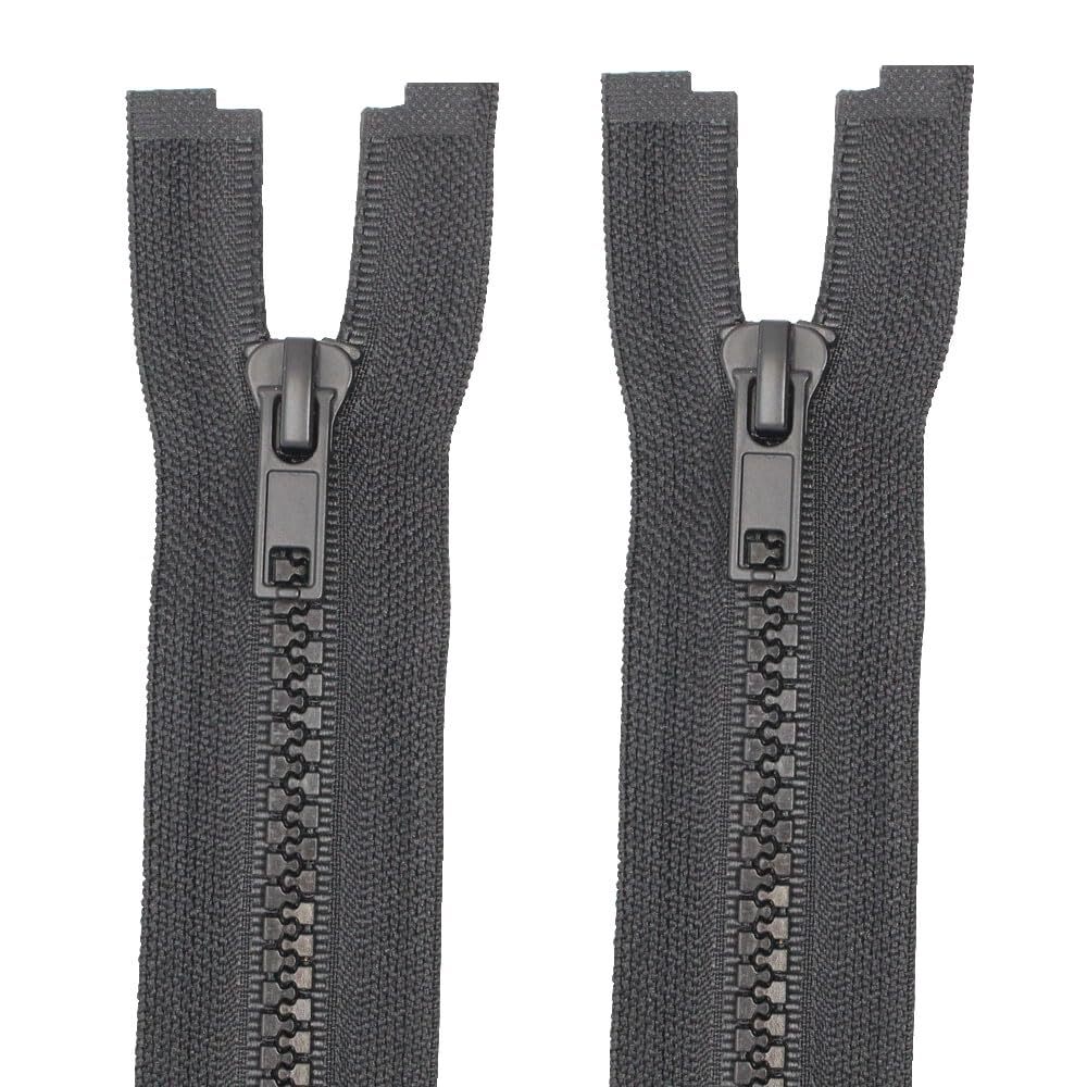 2PCS #5 14 Inch Separating Jacket Zippers Resin Zipper Molded Plastic Zippers...