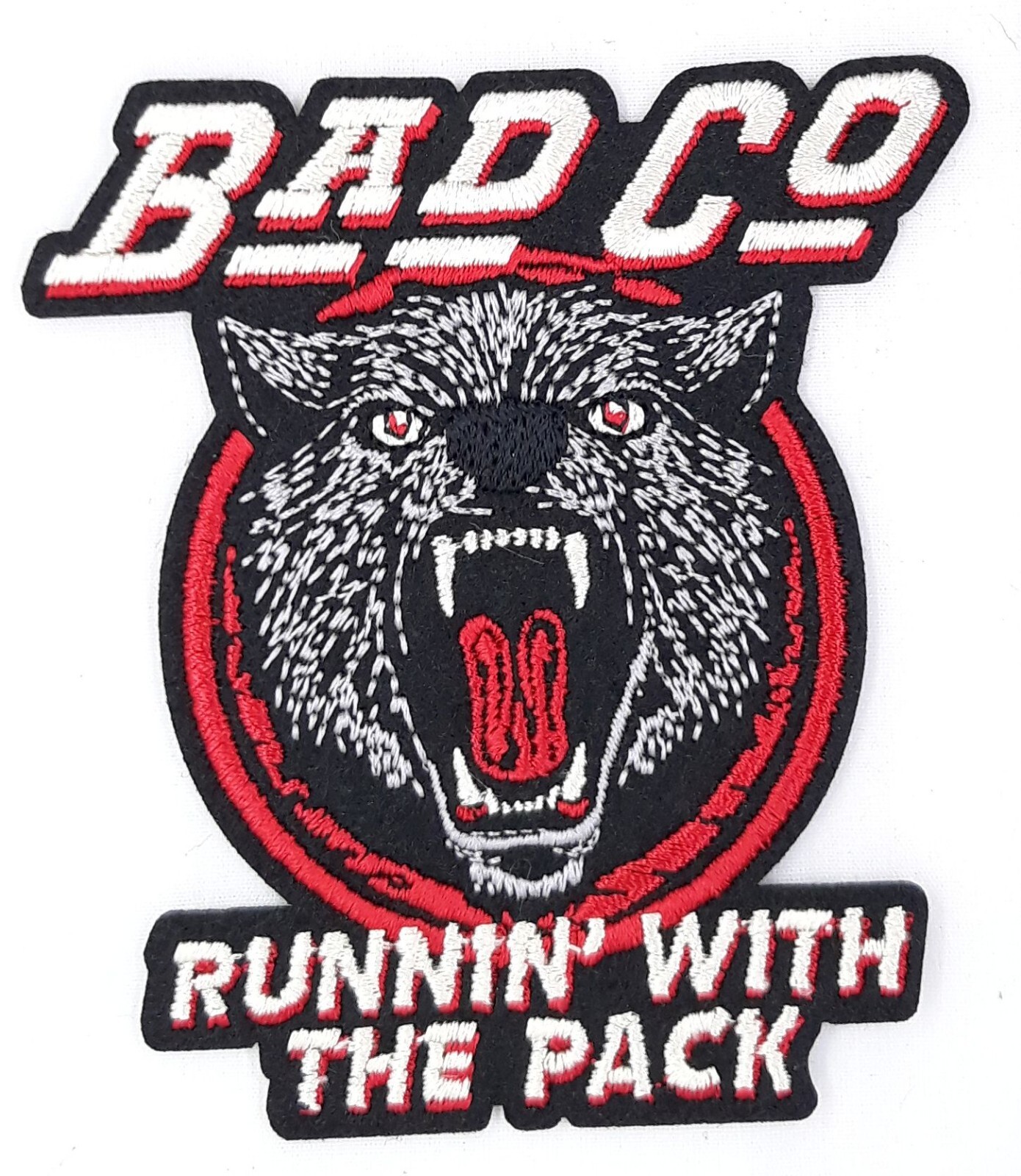 Bad Co Runnin' With The Pack Iron On Embroidered Patch 3 1/2"x 3 3/4"