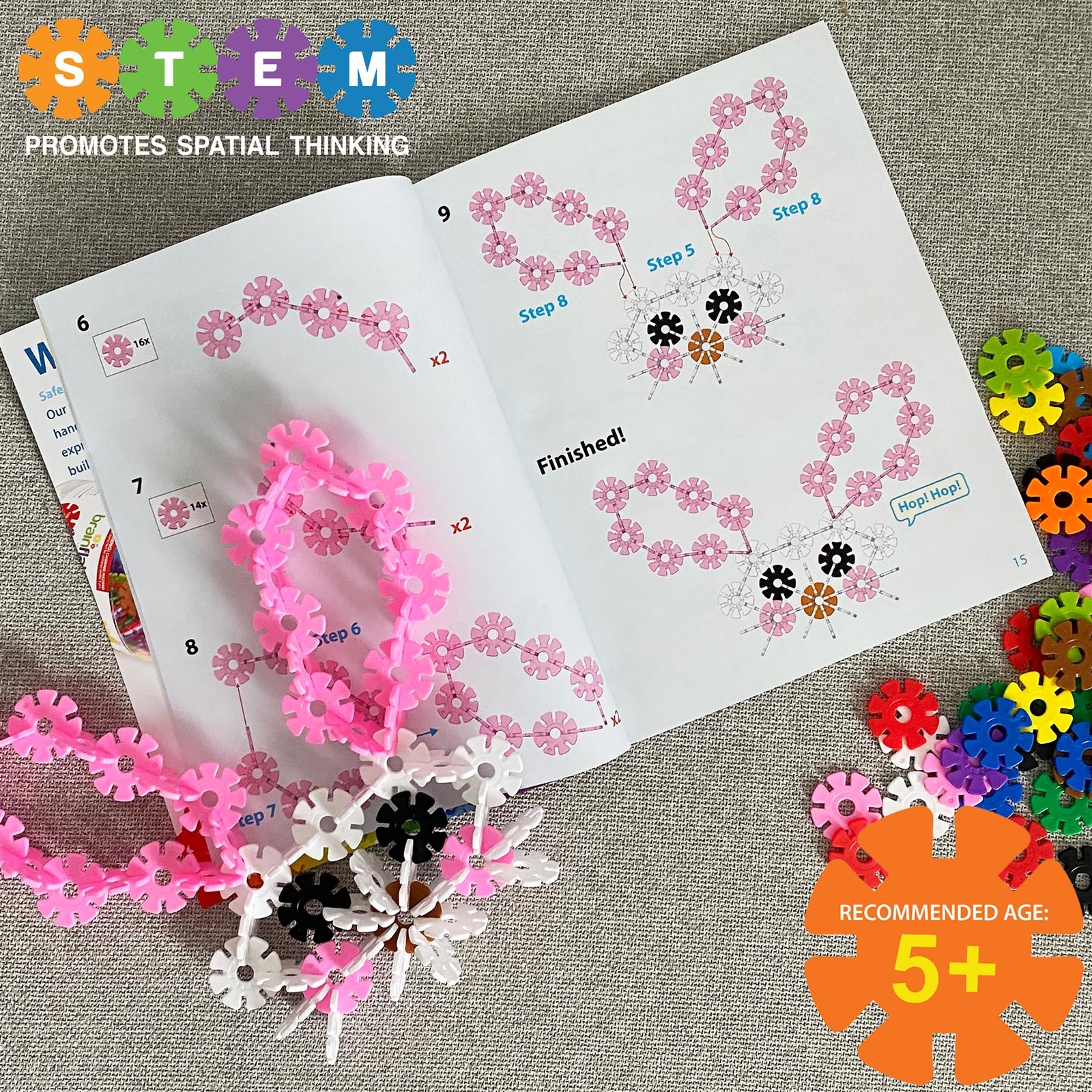 15 in 1 Brain Flakes Building Instructions For Beginners | PRINTED BOOK