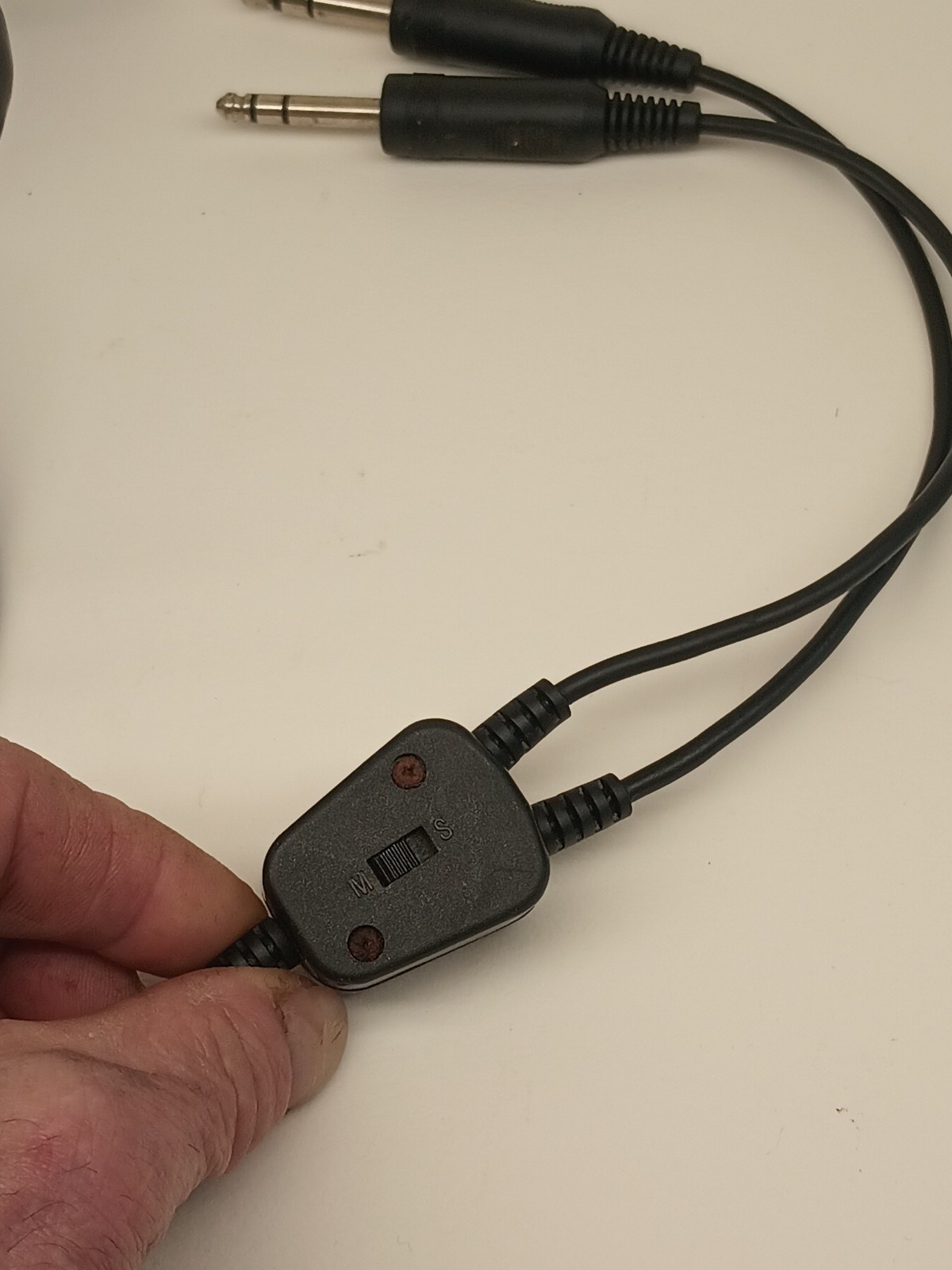 Flightcom aviation headset dual plug