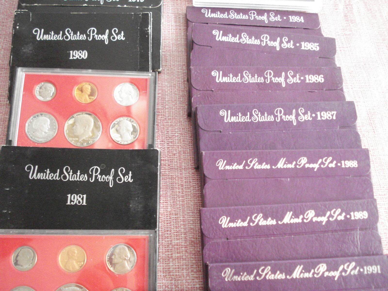 20 BU US MINT PROOF SETS, SOME UNOPENED, ALL SEALED IN CASES, NICE!!