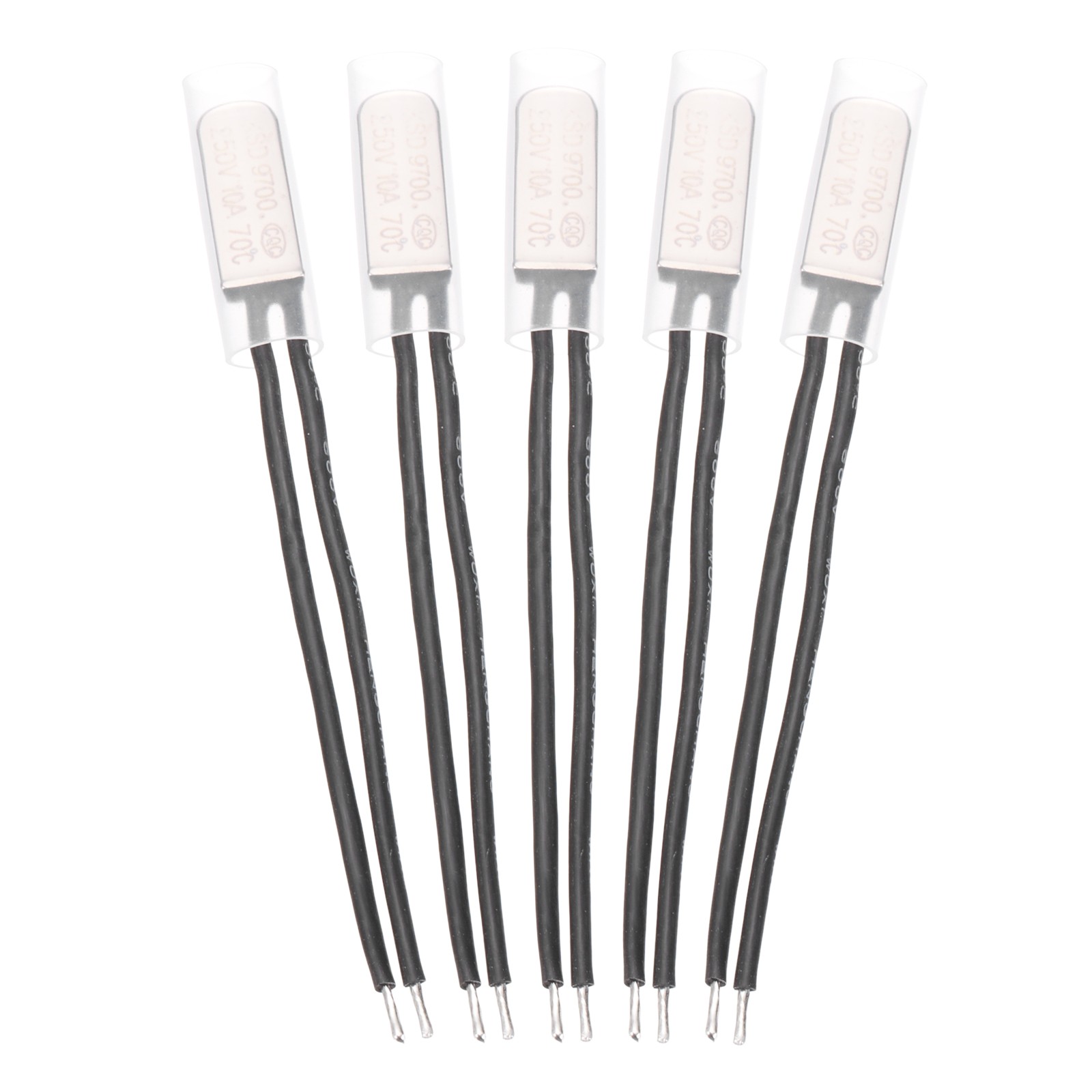 5 Pcs KSD9700 Thermostat 70°C/158°F Temperature Switch 10A Metal