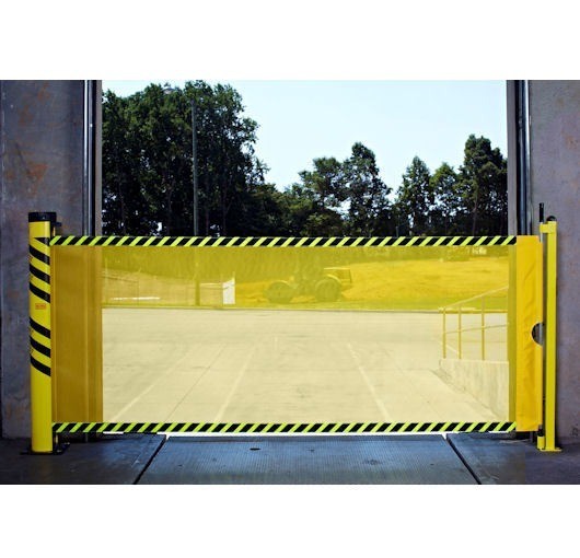 SB-3000 Retractable Barrier (11'x4', Single Post, Hook Connector)