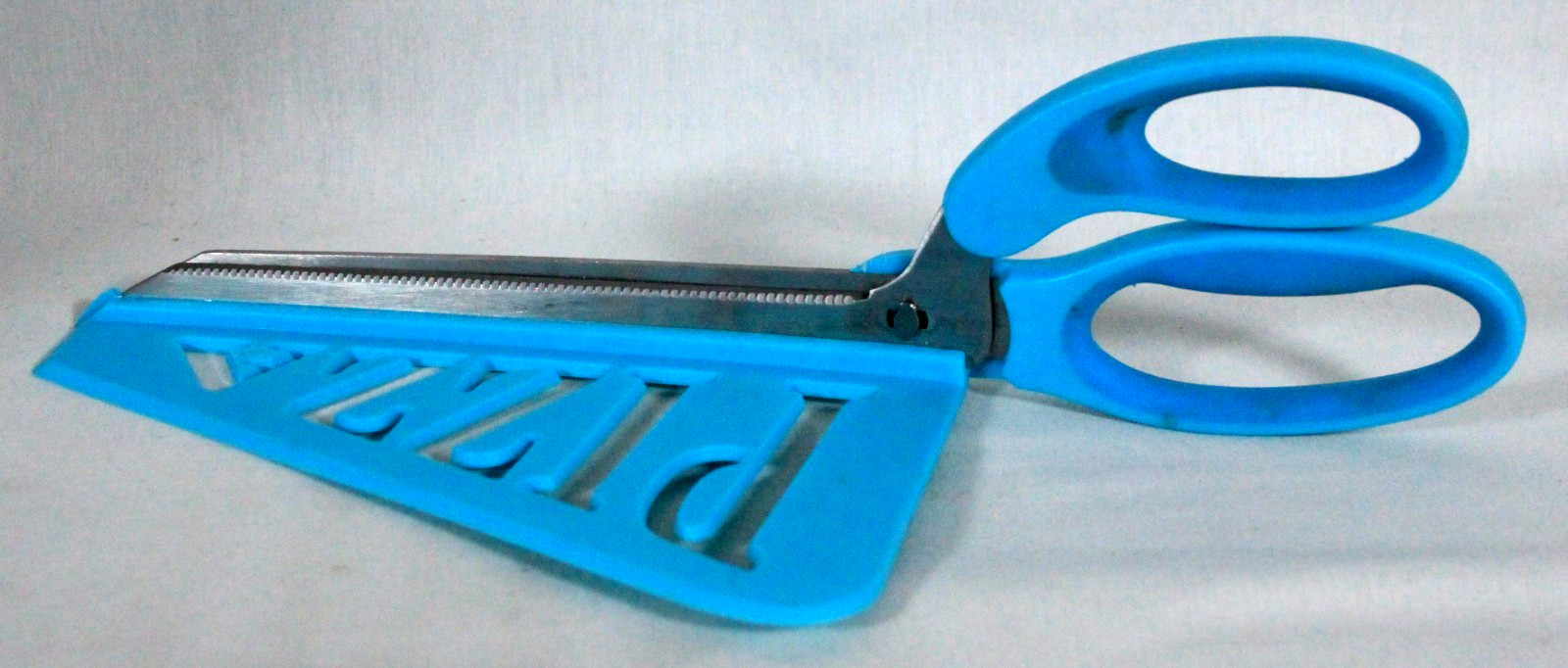 BLUE STAINLESS STEEL PIZZA SCISSORS W/SERVER SPATULA 8.75" LONG BLADE NEW