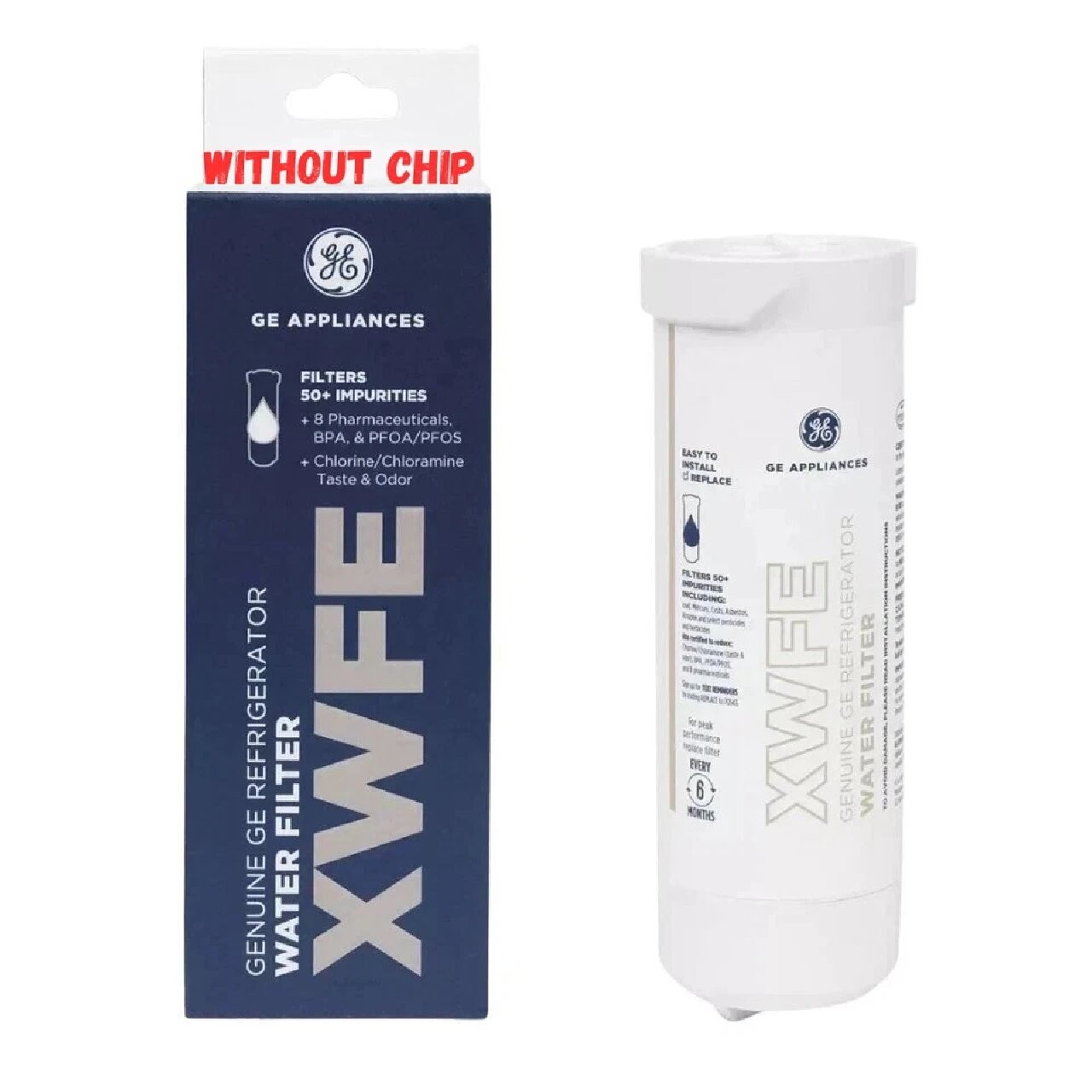 1-2-3 Pack of GE XWFE Replacment Refrigerator Water Filter Without Chip New