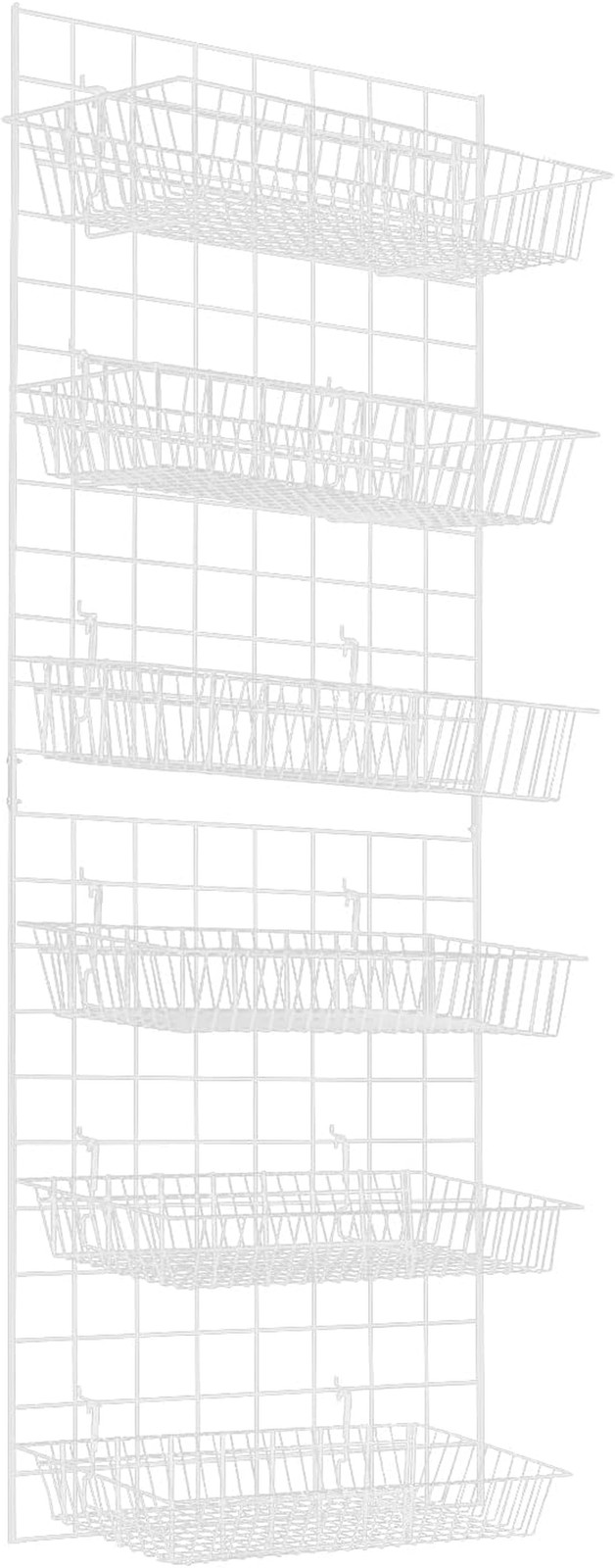 Heavy Duty Gridwall Panels 2' x 4' - Pack of 3, White, Portable Display Solution