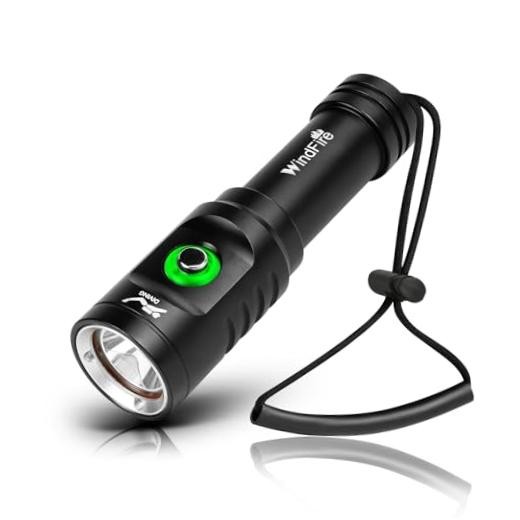 Dive Light Scuba Diving Flashlight Bright Underwater Flashlight | 3 Black-TS08