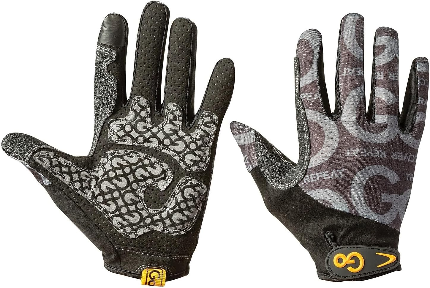 GoFit ( 2 PAIRS INC) Go Grip Full-Finger Training Gloves (Large) with Smart Touc