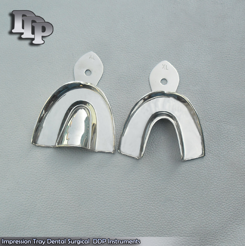 Dental Impression Trays Solid Set Of 2 pcs XL Size Surgical Instruments