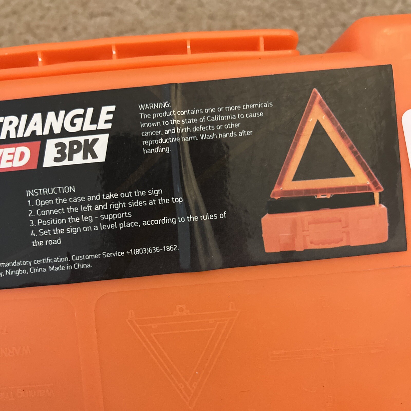 DSV WARNING TRIANGLE 3pack Dot Approved