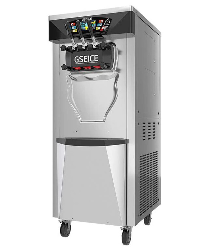 GSEICE BJK288C Commercial Ice Cream Machine with Two 2.1Gal Hoppers