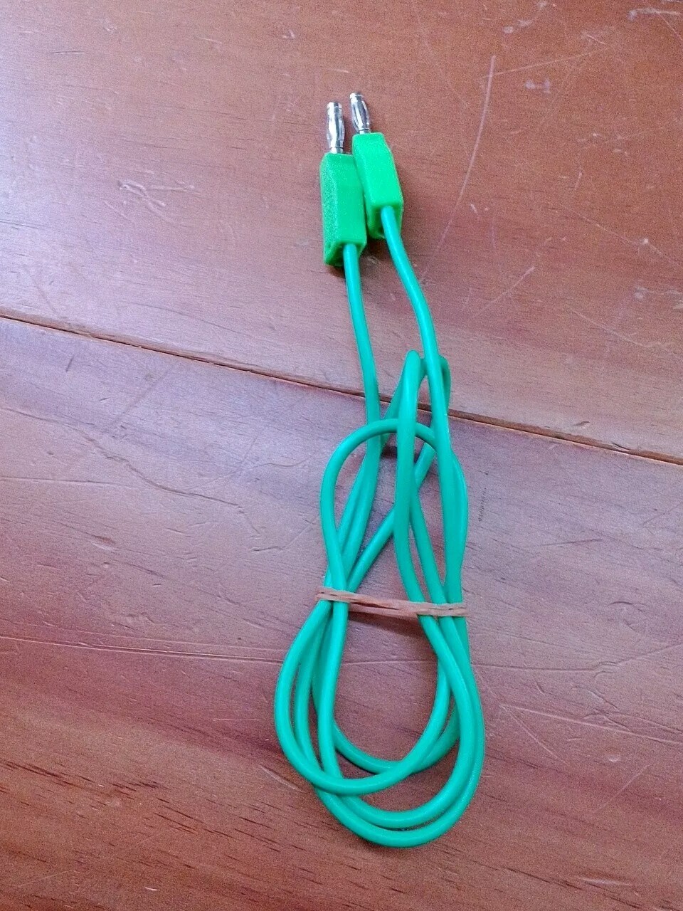2 Banana Plug to Banana Plug Test Leads, 3.5mm OD 1000V/20A 15AWG Cable, Green