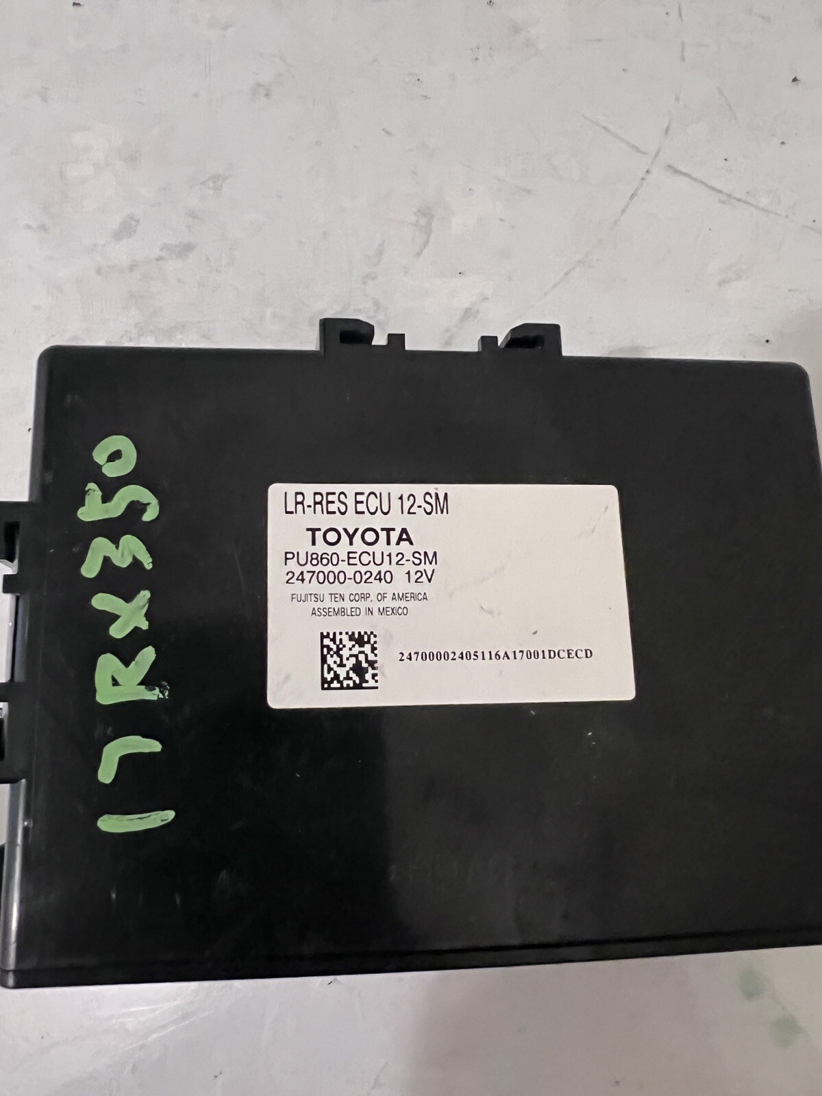 2017 LEXUS RX350 247000-0240 Toyota Remote Start Module