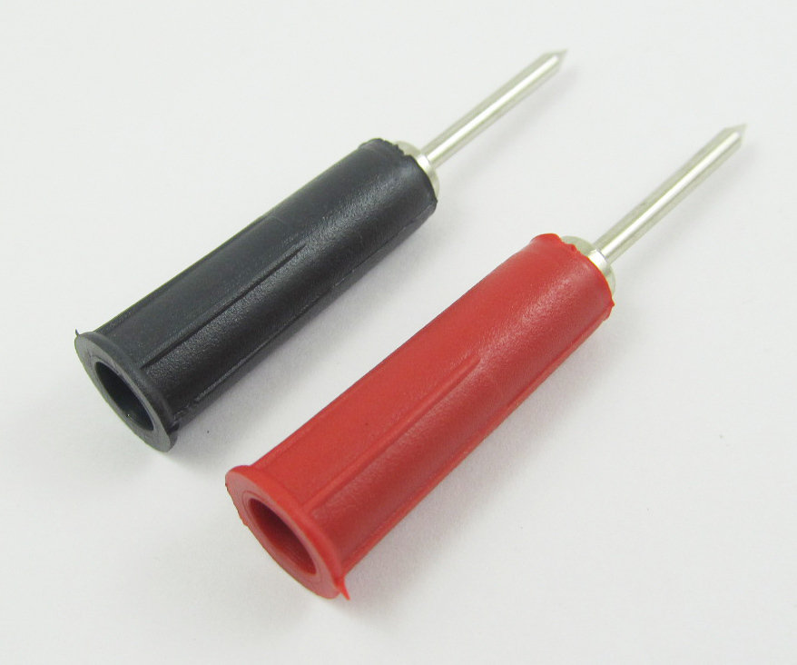 Banana Female Jack to 2mm Pin Tip Plug Copper Adapter for Multimeter Probe x2pc